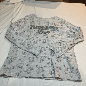 Disney Thumper 1943 adult size medium  Pajama Top - Gray